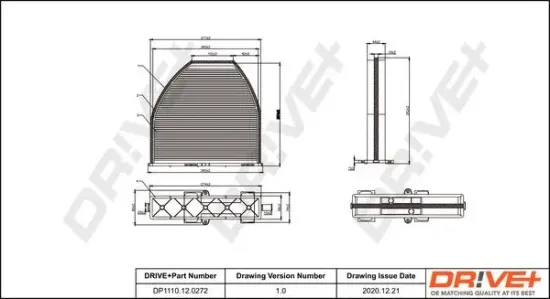 Filter, Innenraumluft Dr!ve+ DP1110.12.0272 Bild Filter, Innenraumluft Dr!ve+ DP1110.12.0272