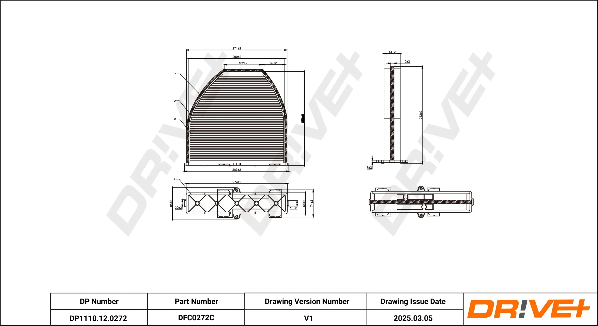 Filter, Innenraumluft Dr!ve+ DP1110.12.0272