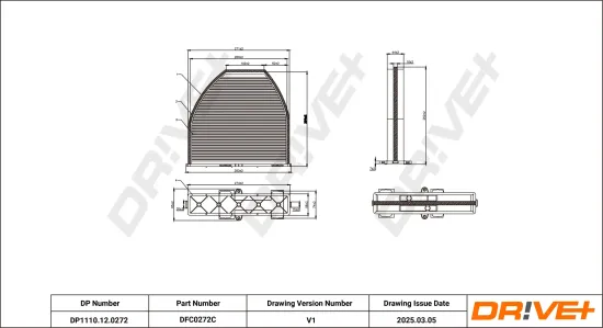 Filter, Innenraumluft Dr!ve+ DP1110.12.0272 Bild Filter, Innenraumluft Dr!ve+ DP1110.12.0272