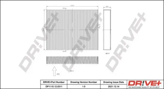 Filter, Innenraumluft Dr!ve+ DP1110.12.0311 Bild Filter, Innenraumluft Dr!ve+ DP1110.12.0311