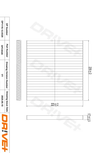 Filter, Innenraumluft Dr!ve+ DP1110.12.0320 Bild Filter, Innenraumluft Dr!ve+ DP1110.12.0320