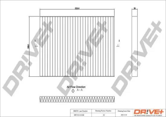 Filter, Innenraumluft Dr!ve+ DP1110.12.0328 Bild Filter, Innenraumluft Dr!ve+ DP1110.12.0328