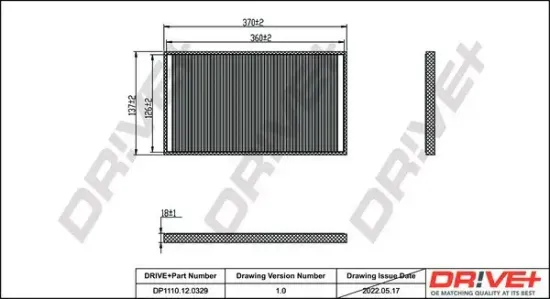 Filter, Innenraumluft Dr!ve+ DP1110.12.0329 Bild Filter, Innenraumluft Dr!ve+ DP1110.12.0329