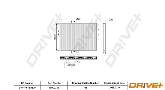 Filter, Innenraumluft Dr!ve+ DP1110.12.0330 Bild Filter, Innenraumluft Dr!ve+ DP1110.12.0330