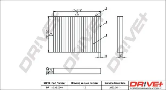 Filter, Innenraumluft Dr!ve+ DP1110.12.0344 Bild Filter, Innenraumluft Dr!ve+ DP1110.12.0344