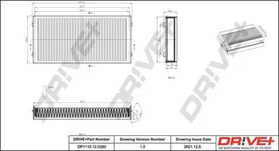 Filter, Innenraumluft Dr!ve+ DP1110.12.0350 Bild Filter, Innenraumluft Dr!ve+ DP1110.12.0350