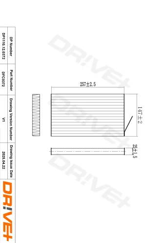 Filter, Innenraumluft Dr!ve+ DP1110.12.0372 Bild Filter, Innenraumluft Dr!ve+ DP1110.12.0372