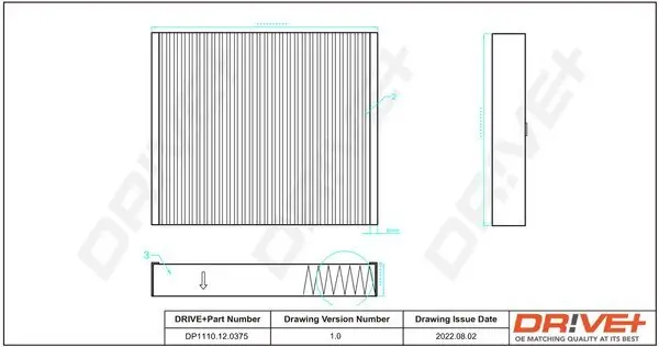 Filter, Innenraumluft Dr!ve+ DP1110.12.0375