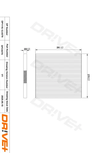 Filter, Innenraumluft Dr!ve+ DP1110.12.0379 Bild Filter, Innenraumluft Dr!ve+ DP1110.12.0379
