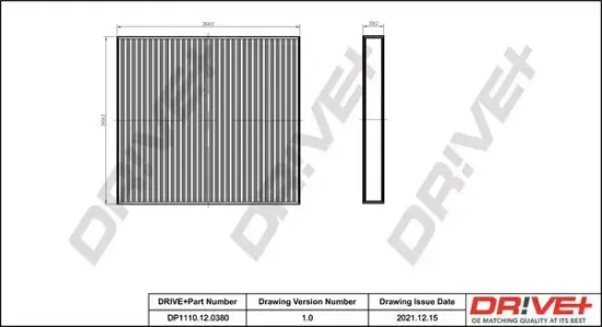 Filter, Innenraumluft Dr!ve+ DP1110.12.0380 Bild Filter, Innenraumluft Dr!ve+ DP1110.12.0380