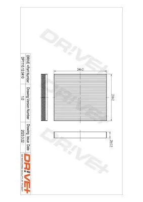 Filter, Innenraumluft Dr!ve+ DP1110.12.0410