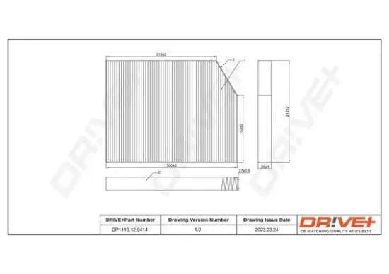 Filter, Innenraumluft Dr!ve+ DP1110.12.0414 Bild Filter, Innenraumluft Dr!ve+ DP1110.12.0414