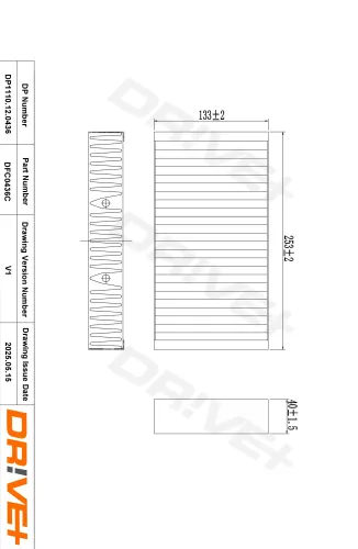 Filter, Innenraumluft DR!VE+ DP1110.12.0436 Bild Filter, Innenraumluft DR!VE+ DP1110.12.0436