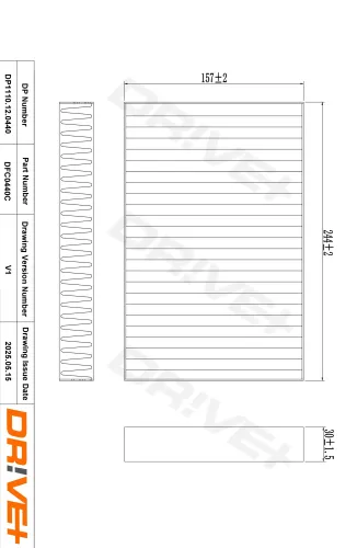 Filter, Innenraumluft DR!VE+ DP1110.12.0440 Bild Filter, Innenraumluft DR!VE+ DP1110.12.0440