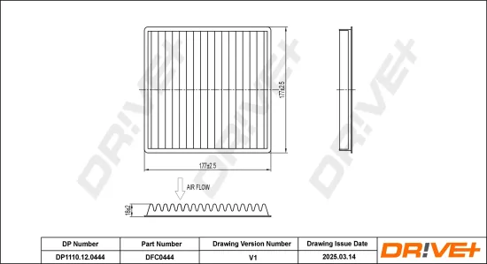 Filter, Innenraumluft DR!VE+ DP1110.12.0444 Bild Filter, Innenraumluft DR!VE+ DP1110.12.0444