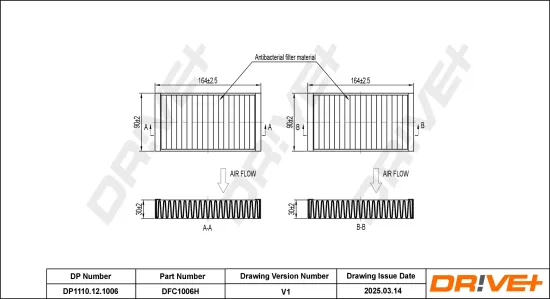 Filter, Innenraumluft Dr!ve+ DP1110.12.1006 Bild Filter, Innenraumluft Dr!ve+ DP1110.12.1006