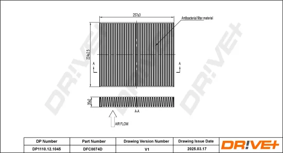 Filter, Innenraumluft Dr!ve+ DP1110.12.1045 Bild Filter, Innenraumluft Dr!ve+ DP1110.12.1045