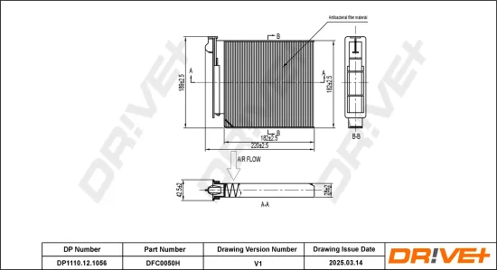 Filter, Innenraumluft Dr!ve+ DP1110.12.1056 Bild Filter, Innenraumluft Dr!ve+ DP1110.12.1056
