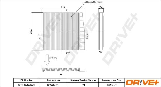 Filter, Innenraumluft Dr!ve+ DP1110.12.1075 Bild Filter, Innenraumluft Dr!ve+ DP1110.12.1075