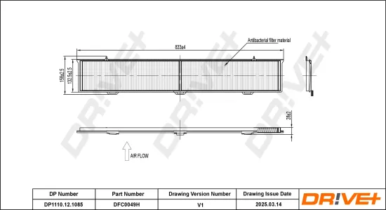Filter, Innenraumluft Dr!ve+ DP1110.12.1085 Bild Filter, Innenraumluft Dr!ve+ DP1110.12.1085