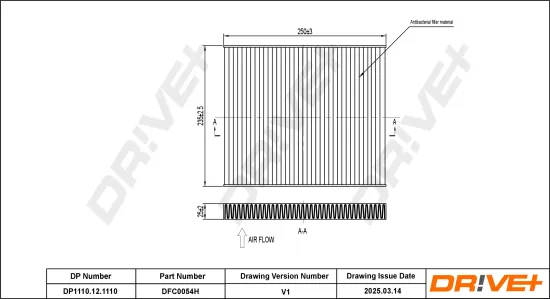 Filter, Innenraumluft Dr!ve+ DP1110.12.1110 Bild Filter, Innenraumluft Dr!ve+ DP1110.12.1110