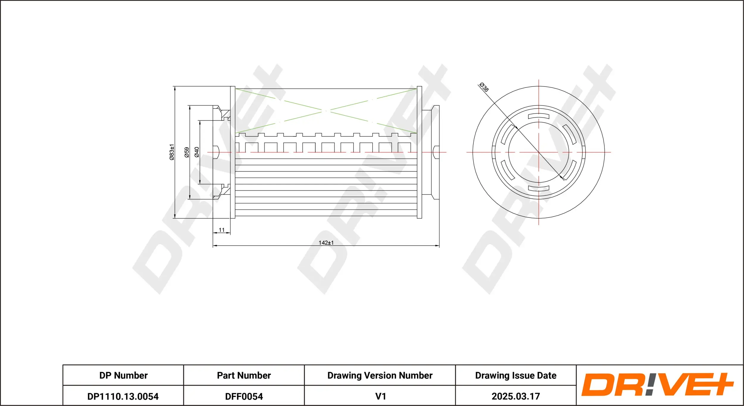 Kraftstofffilter Dr!ve+ DP1110.13.0054
