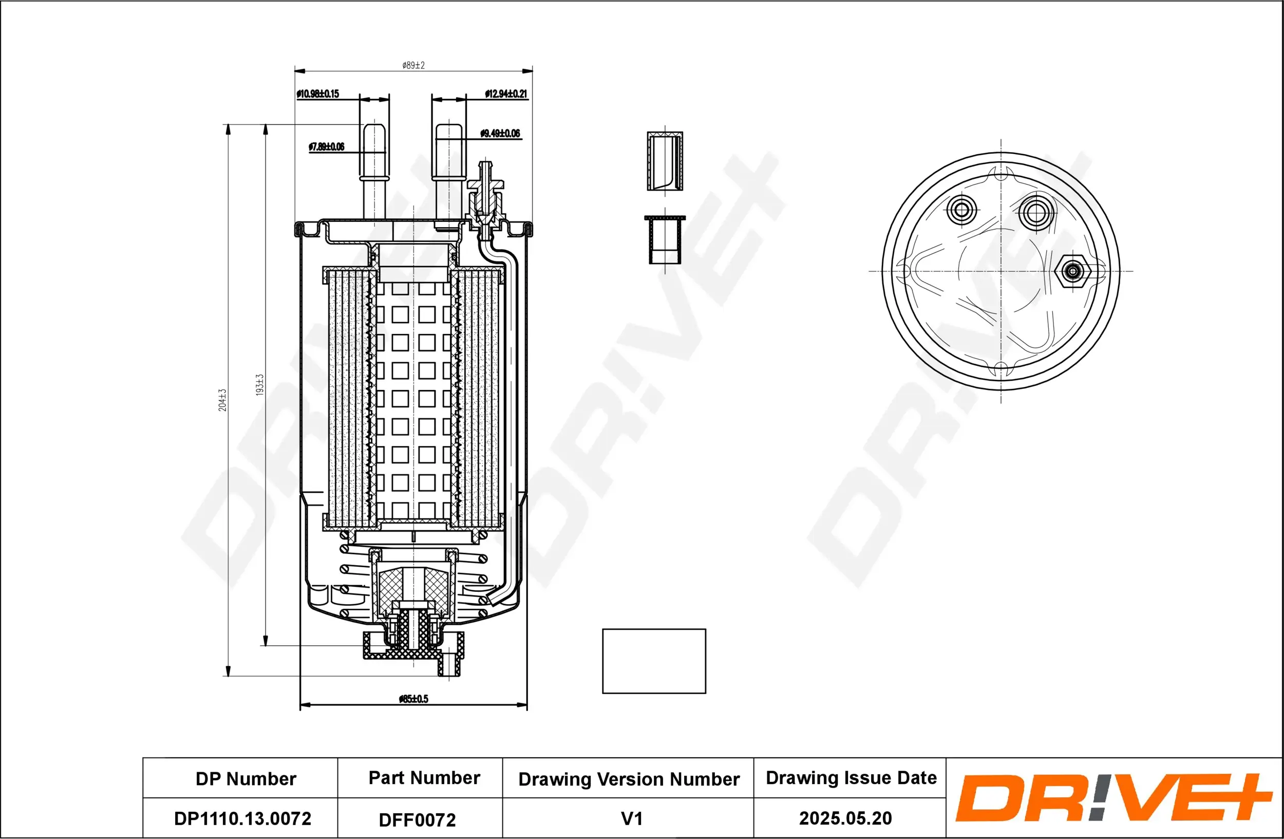 Kraftstofffilter Dr!ve+ DP1110.13.0072
