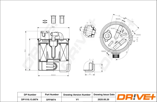 Kraftstofffilter Dr!ve+ DP1110.13.0074 Bild Kraftstofffilter Dr!ve+ DP1110.13.0074