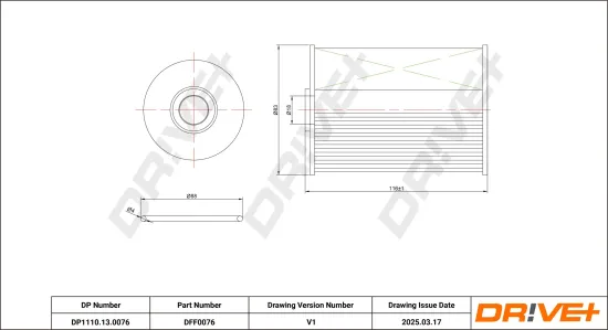 Kraftstofffilter Dr!ve+ DP1110.13.0076 Bild Kraftstofffilter Dr!ve+ DP1110.13.0076