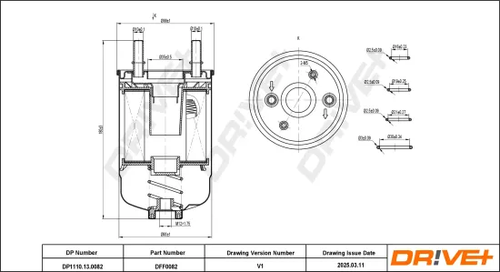 Kraftstofffilter Dr!ve+ DP1110.13.0082 Bild Kraftstofffilter Dr!ve+ DP1110.13.0082