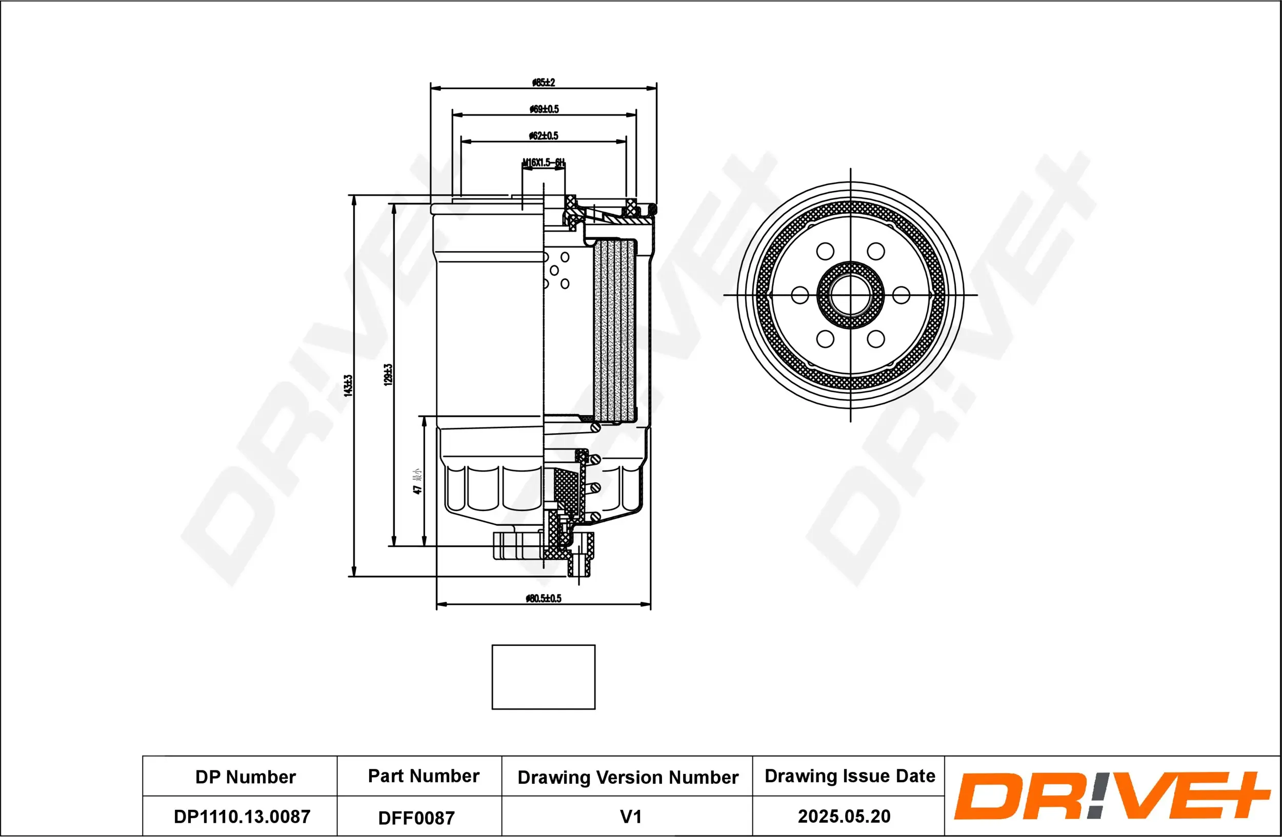 Kraftstofffilter Dr!ve+ DP1110.13.0087