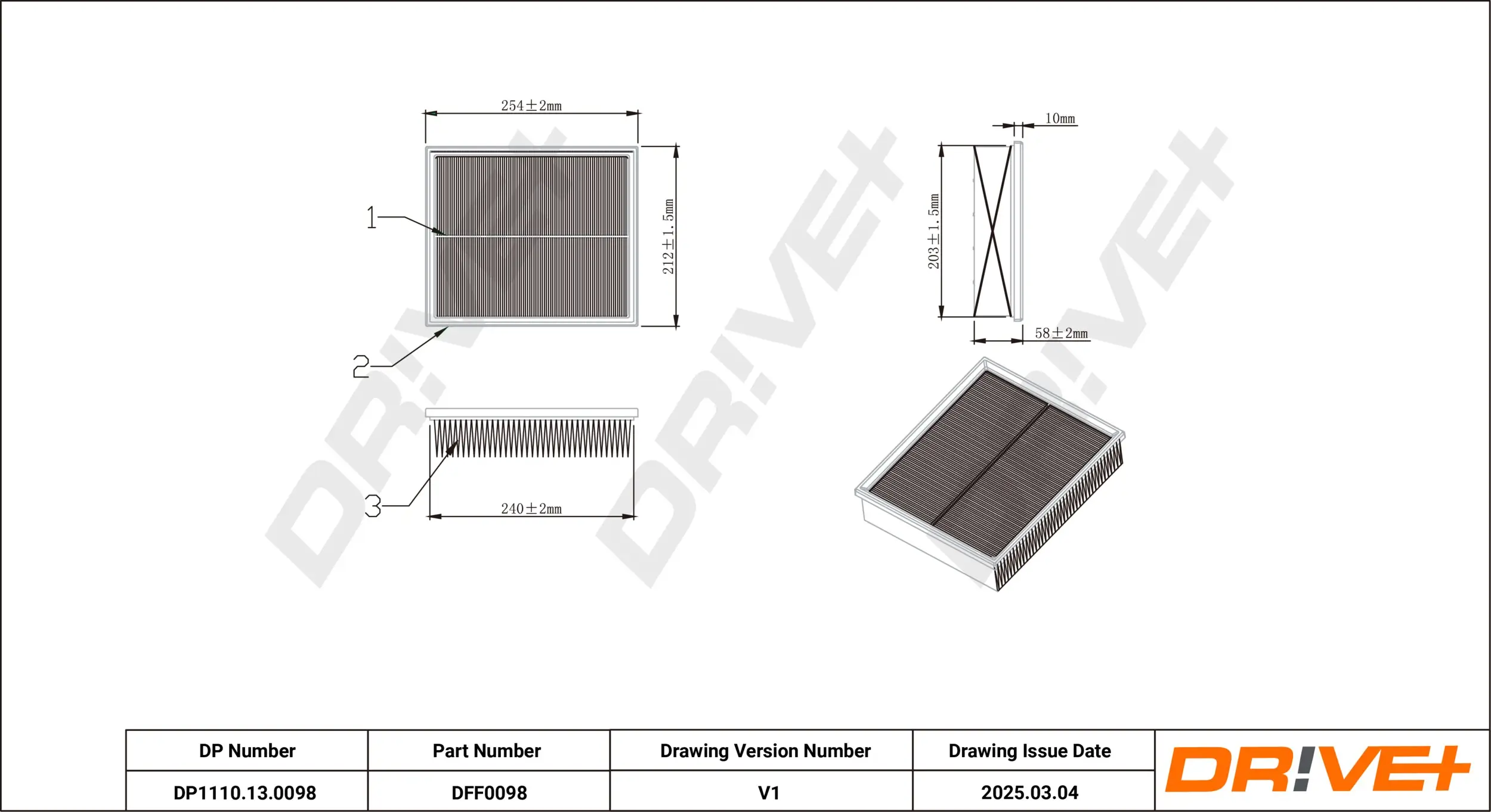 Kraftstofffilter Dr!ve+ DP1110.13.0098