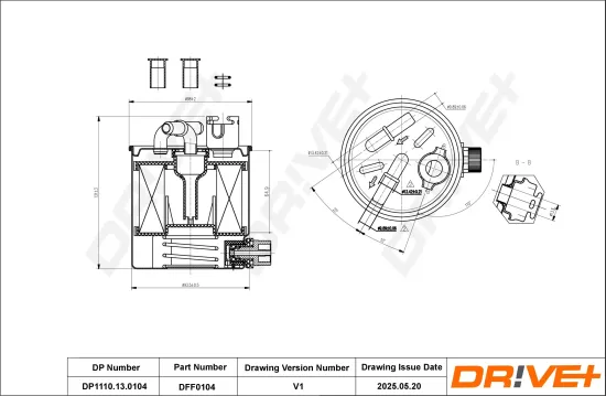 Kraftstofffilter Dr!ve+ DP1110.13.0104 Bild Kraftstofffilter Dr!ve+ DP1110.13.0104