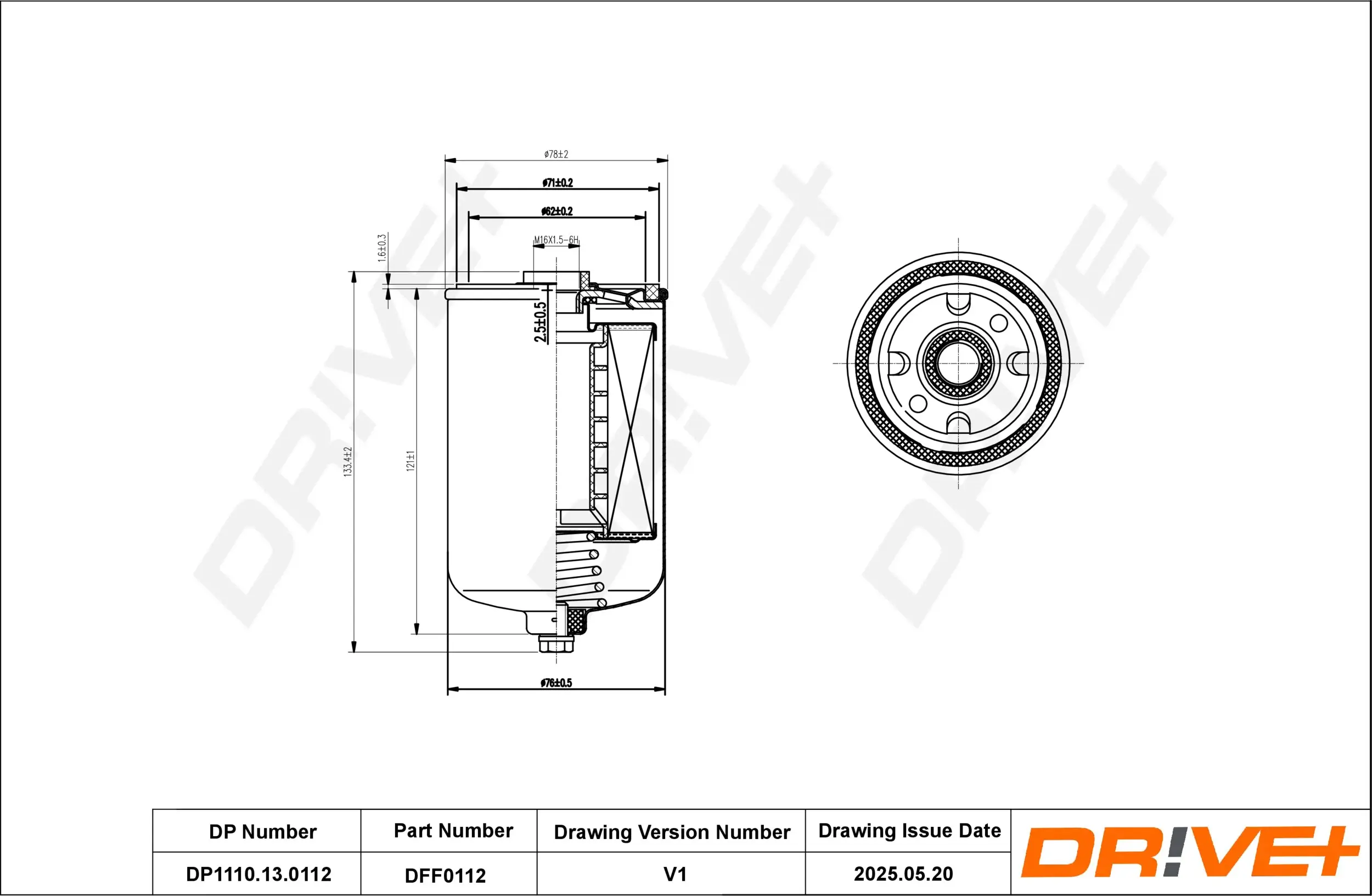 Kraftstofffilter Dr!ve+ DP1110.13.0112