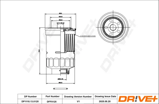 Kraftstofffilter Dr!ve+ DP1110.13.0125 Bild Kraftstofffilter Dr!ve+ DP1110.13.0125