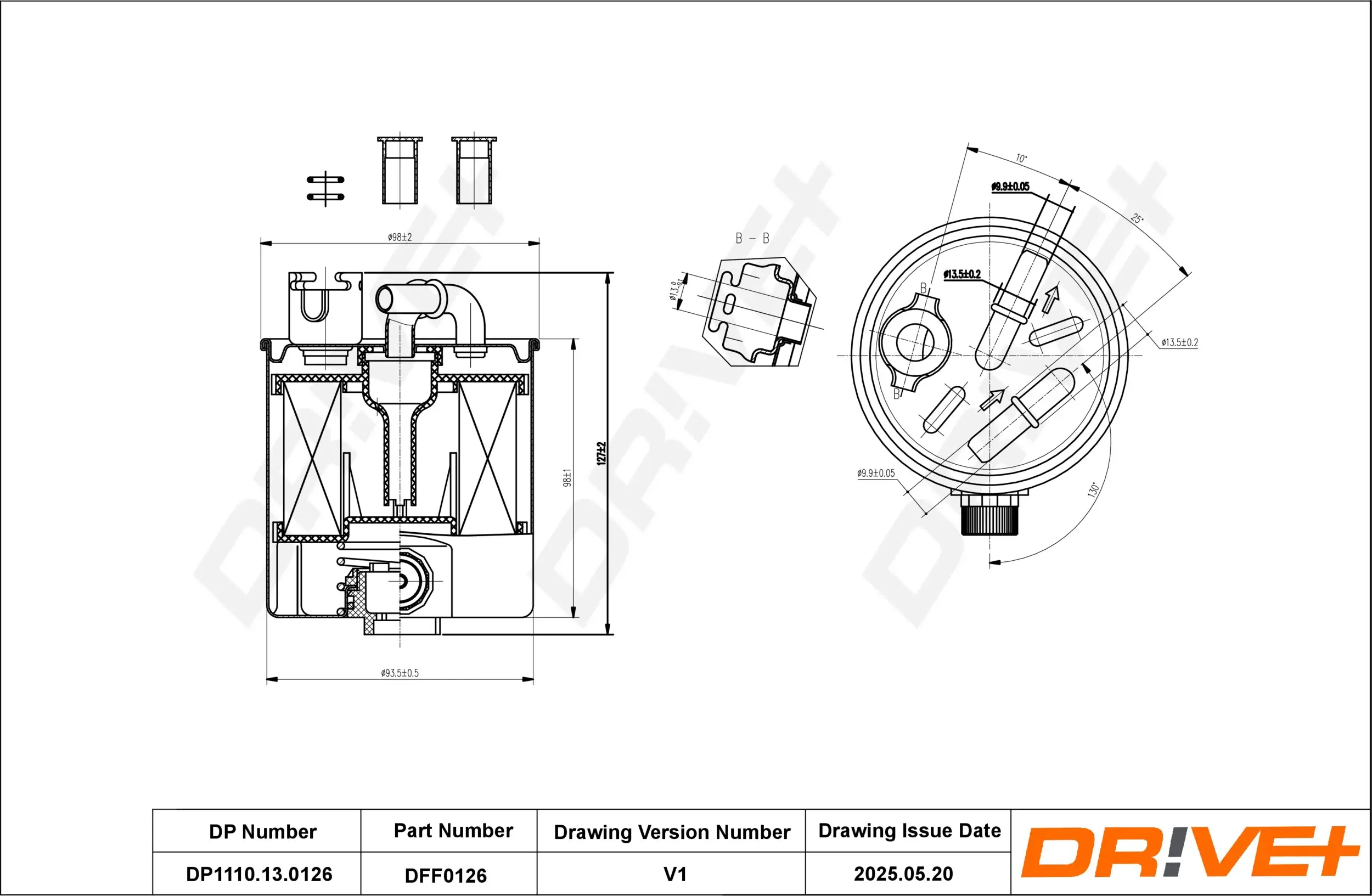 Kraftstofffilter Dr!ve+ DP1110.13.0126