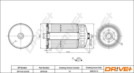 Kraftstofffilter Dr!ve+ DP1110.13.0135 Bild Kraftstofffilter Dr!ve+ DP1110.13.0135