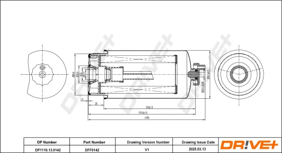 Kraftstofffilter Dr!ve+ DP1110.13.0142 Bild Kraftstofffilter Dr!ve+ DP1110.13.0142