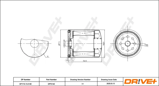 Kraftstofffilter Dr!ve+ DP1110.13.0145 Bild Kraftstofffilter Dr!ve+ DP1110.13.0145