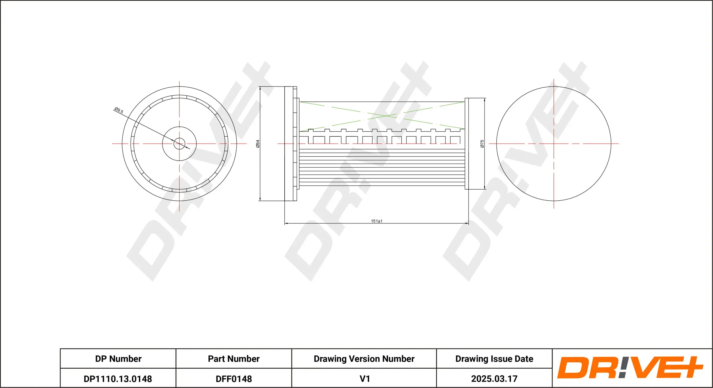 Kraftstofffilter Dr!ve+ DP1110.13.0148