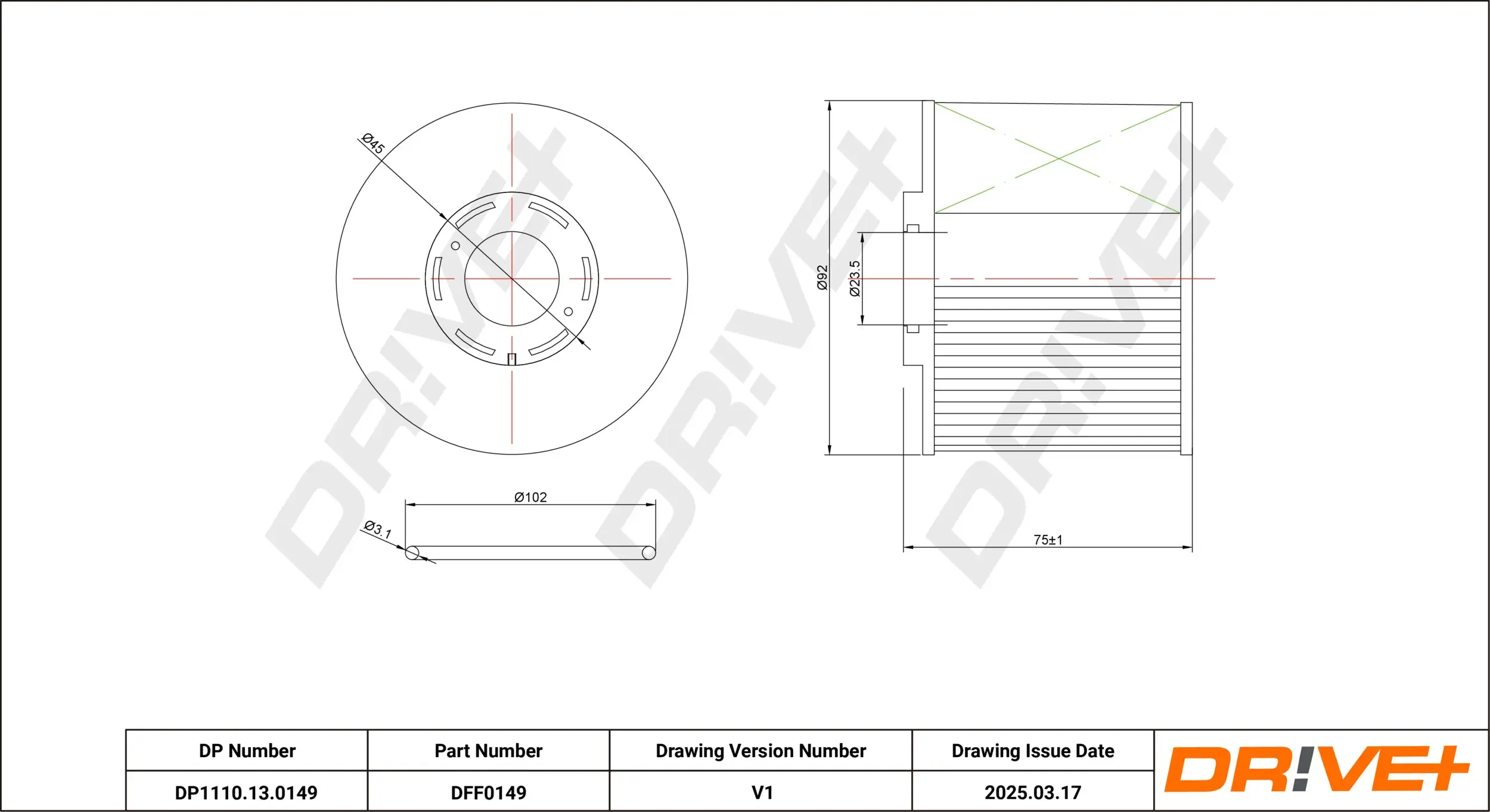 Kraftstofffilter Dr!ve+ DP1110.13.0149