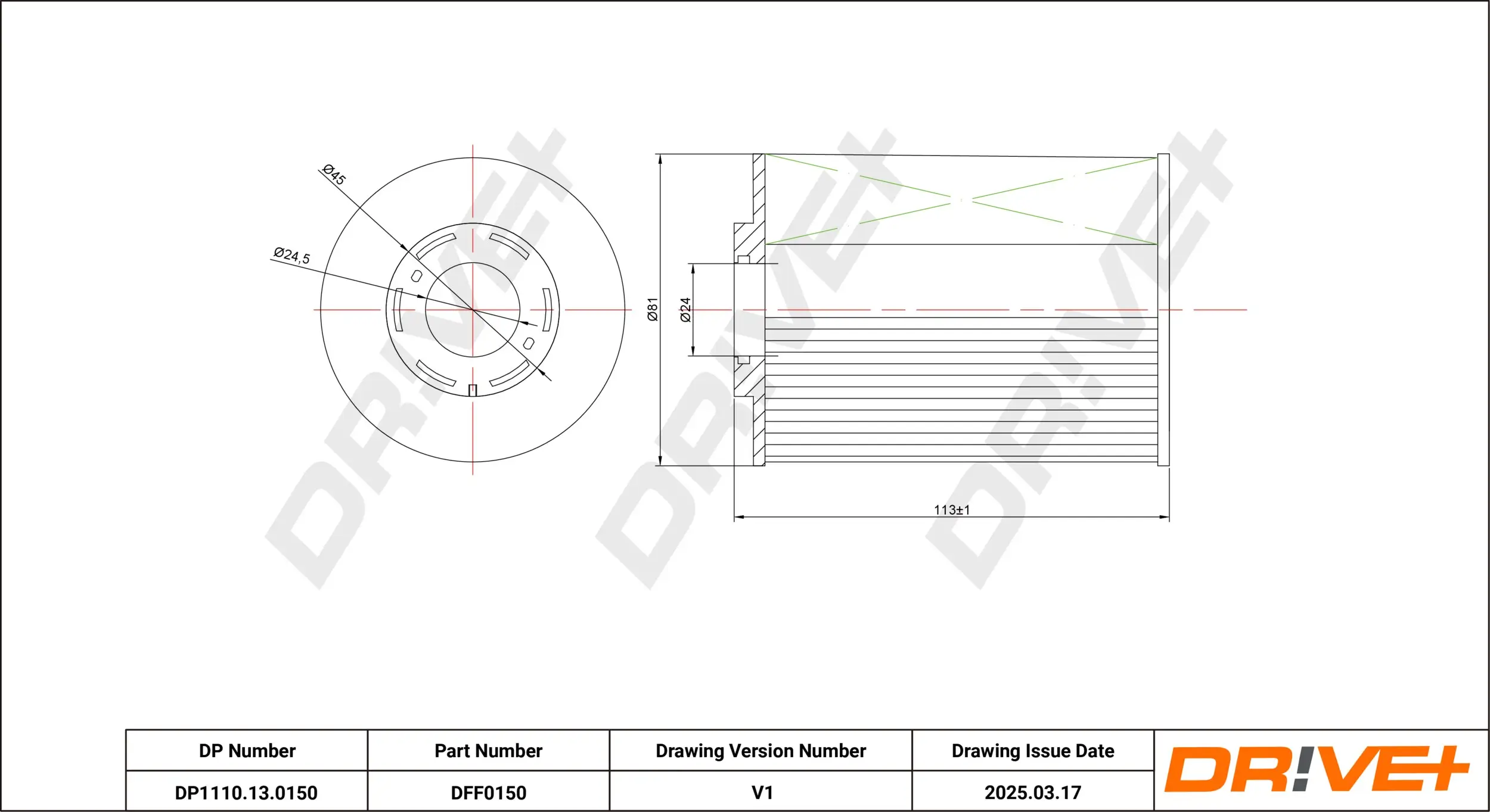 Kraftstofffilter Dr!ve+ DP1110.13.0150