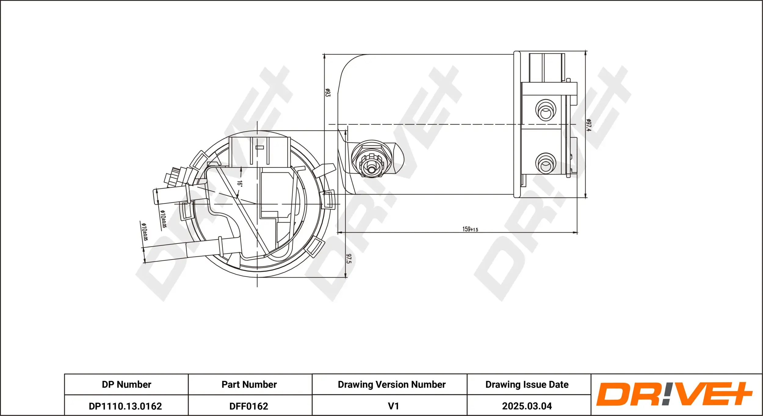 Kraftstofffilter Dr!ve+ DP1110.13.0162