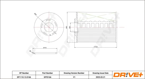 Kraftstofffilter Dr!ve+ DP1110.13.0166 Bild Kraftstofffilter Dr!ve+ DP1110.13.0166