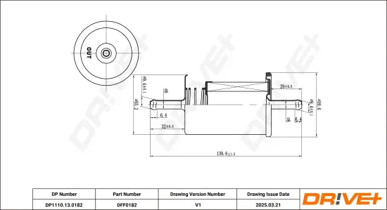 Kraftstofffilter Dr!ve+ DP1110.13.0182 Bild Kraftstofffilter Dr!ve+ DP1110.13.0182
