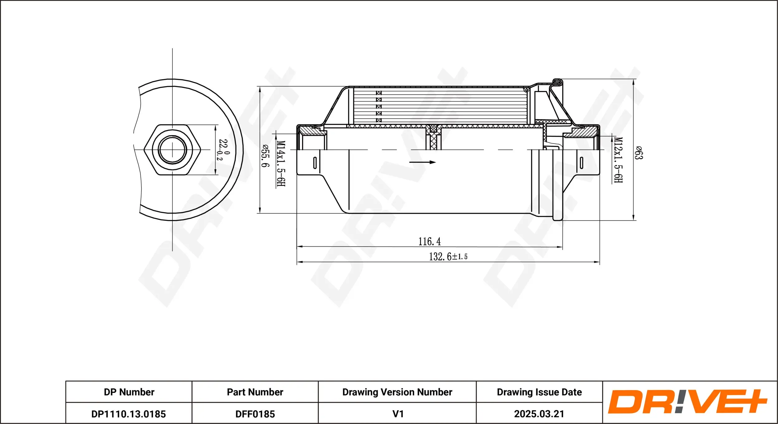 Kraftstofffilter Dr!ve+ DP1110.13.0185