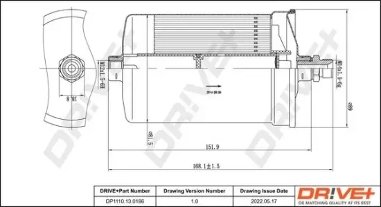 Kraftstofffilter Dr!ve+ DP1110.13.0186 Bild Kraftstofffilter Dr!ve+ DP1110.13.0186