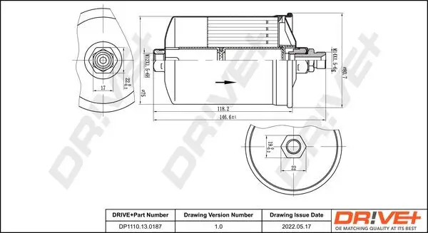 Kraftstofffilter Dr!ve+ DP1110.13.0187