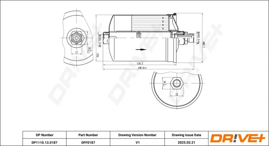 Kraftstofffilter Dr!ve+ DP1110.13.0187 Bild Kraftstofffilter Dr!ve+ DP1110.13.0187