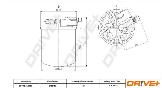 Kraftstofffilter Dr!ve+ DP1110.13.0198 Bild Kraftstofffilter Dr!ve+ DP1110.13.0198